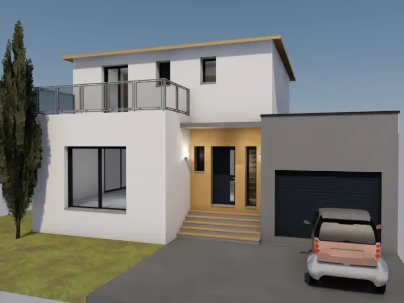 Villa contemporaine sur deux niveaux avec garage et piscine - secteur GIGNAC